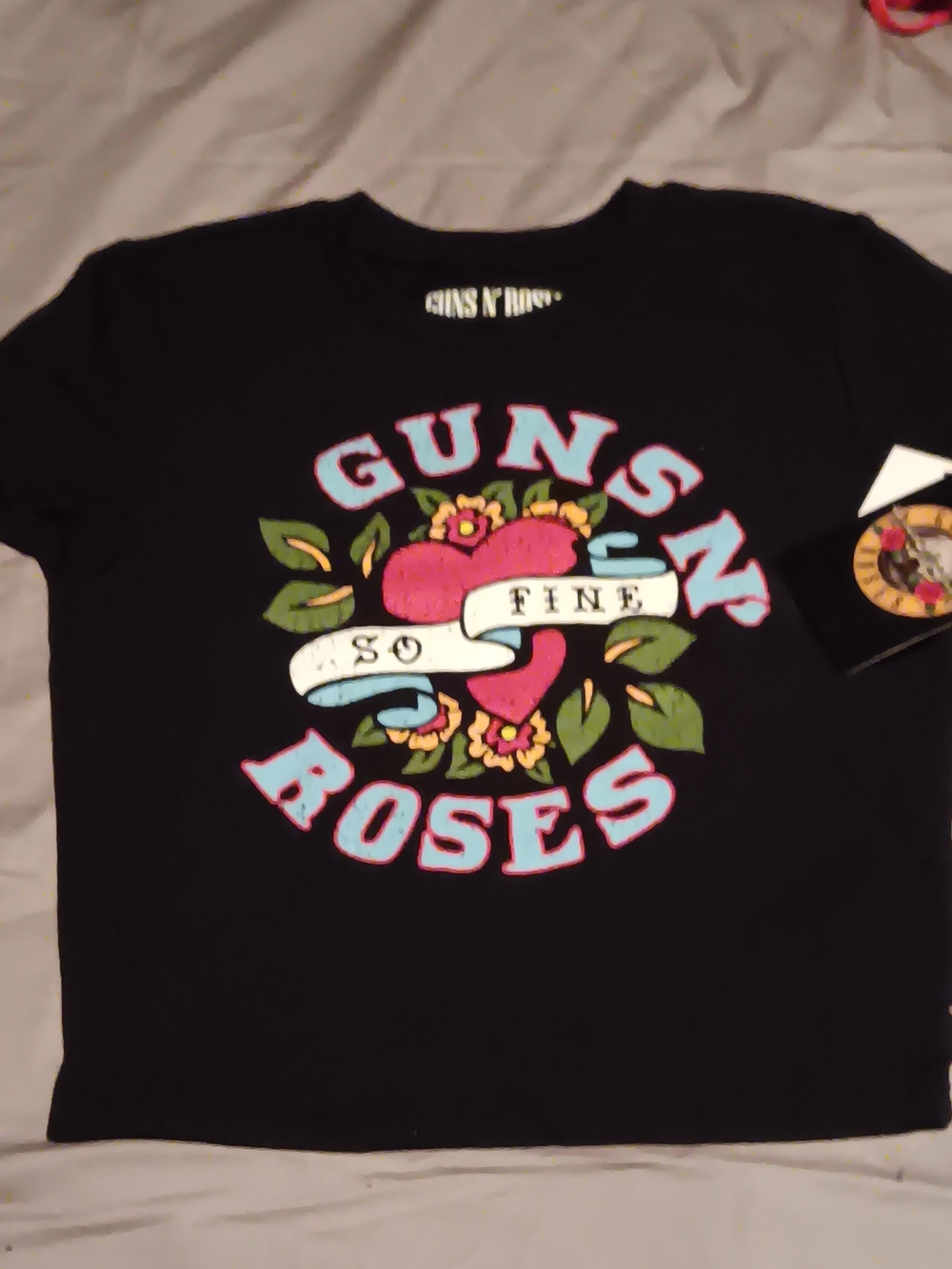 Guns N' Roses Half Top Black Logo Graphic Tee